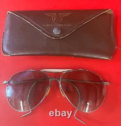 US ARMY AIR FORCES PILOT SUNGLASSES With ORIGINAL CASE