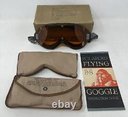 US ARMY AIR FORCES TYPE B-8 FLYING GOGGLES- BOXED With Extra Lenses