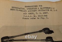 US Army Air Corp WWII Era Aircraft Protractor Mark 3-B Bruning-Wallace