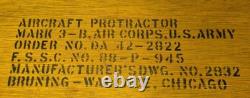 US Army Air Corp WWII Era Aircraft Protractor Mark 3-B Bruning-Wallace