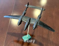 US Army Air Corps P-38 WWII ID Recognition Spotter Model Airplane