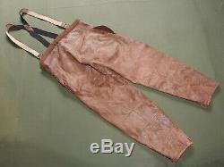 US Army Air Corps Pre-WW2 PILOT A-2 HORSEHIDE LEATHER FLIGHT PANTS Vtg Fly RARE