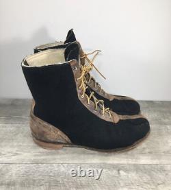 US Army Air Corps World War II Black Wool Felt Arctic Boots Size 10 WWII WW2