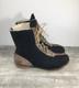 US Army Air Corps World War II Black Wool Felt Arctic Boots Size 10 WWII WW2