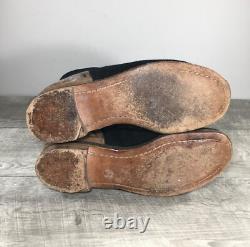 US Army Air Corps World War II Black Wool Felt Arctic Boots Size 10 WWII WW2
