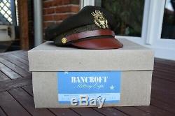 US Army Air Force Bancroft Flighter Crusher Cap USAAF Hat Size 7 3/8 WW2 WWII