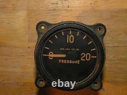 US Army Air Force Bomber Pressure Gauge WWII B-17 B-24 Aircraft Early 1940's
