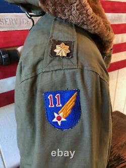 US Army Air Force Military Winter Coat from Alutian Islands WWII WW2 Original