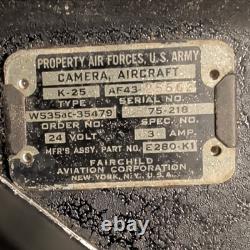 US Army Air Forces Fairchild K-25 Type 3 Aircraft Camera 24V 3A W535AC-35479
