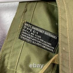 US Army Air Forces WWII Type C-1 Emergency Sustenance Vest with Holster Green