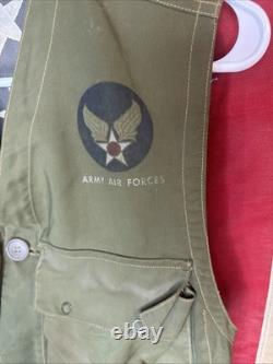 US Army Air Forces WWII WW2 Type C-1 Emergency Sustenance Vest with Holster D619