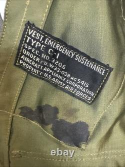 US Army Air Forces WWII WW2 Type C-1 Emergency Sustenance Vest with Holster D619