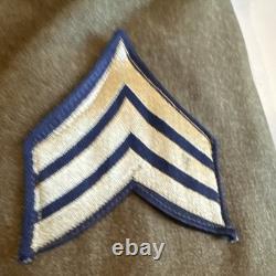 US Army Air Forces WW II Sergeant Uniform Jacket Original Patches Insignia Rank