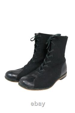 US Aviation Army Air Force World War II Black Duratex Wool Felt Boots Size