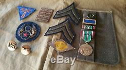 US MILITARIA WW2 US 8th Army Air Force AAF Lot with Theater-Made Bullion Insignia