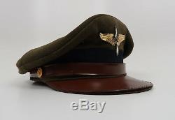 US Officer visor cap dress uniform jacket hat Army Air Force corp WWI WWII cadet