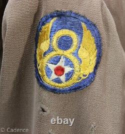 US WW2 Army Air Corps 8th Air Force Medical Officer's Pinks Overcoat Named J332