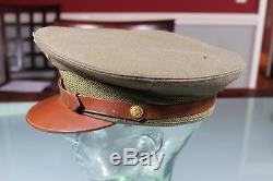 US WW2 Army Air Corps Officer's Crusher Style Visor Hat Cap Society Brand 7 1/4