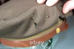 US WW2 Army USAAF Air Force Officer's Crusher Style SILVERWOODS! Visor Hat Cap