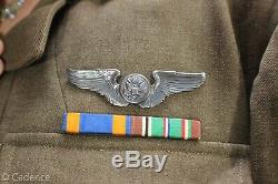 US WW2 Beautiful Army Air Corps Cut Down Ike Jacket Sterling Wing Named NICE J85