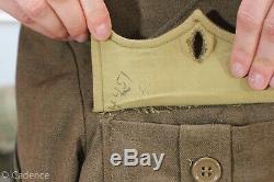 US WW2 Beautiful Army Air Corps Cut Down Ike Jacket Sterling Wing Named NICE J85