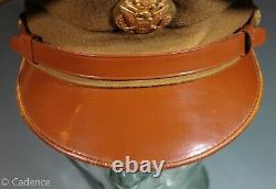 US WW2 Enlisted USAAF Army Air Corps TRUE CRUSHER Visor Hat Cap. Doeskin. Size 7