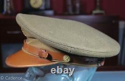 US WW2 Enlisted USAAF Army Air Corps TRUE CRUSHER Visor Hat Cap. Doeskin. Size 7