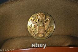 US WW2 Enlisted USAAF Army Air Corps TRUE CRUSHER Visor Hat Cap. Doeskin. Size 7