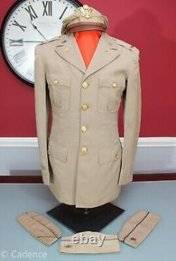 US WW2 USAAF Army Air Forces Uniform Group With Bancroft Flighter True Crusher