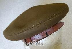 US WWII Army Air Corps Officer's Crusher Cap, OD Wool, Approx. Size 7-3/8