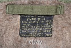 US WWII Army Air Force Type A-11 Flight Pants Size 34 1944 Deadstock NOS