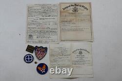 US WWII Honorable Discharge Papers Qualification Record Army Air Force Patch WW2