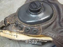 U. S. ARMY AIR FORCES TYPE A-11 LEATHER HELMET e/w Western Electric Receivers