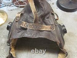 U. S. ARMY AIR FORCES TYPE A-11 LEATHER HELMET e/w Western Electric Receivers