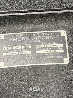U. S. Army Air Force WW2 Aircraft Camera Type K-25 Folmer Graflex WithCase
