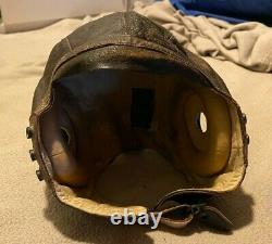 U. S. Army Ww2 Air Force Type A-1 Leather Flying Helmet Size S Selby Shoe Co. Gvc