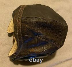 U. S. Army Ww2 Air Force Type A-1 Leather Flying Helmet Size S Selby Shoe Co. Gvc