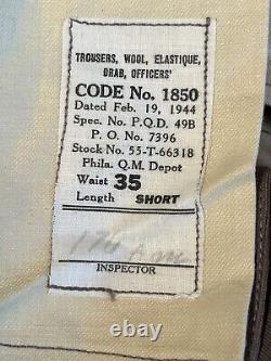Unissued WW2 35 US Army Air Forces Officers Pinks Trousers Pink Pants USAAF