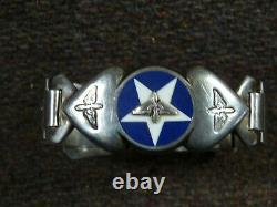 Unusual WW II Era Army Air Force Silver Sweetheart Jewelry Bracelet