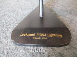 Us Army Air Force Wwii P-38j Lightning Fighter Jet Desk Top Model 1/40 Marge