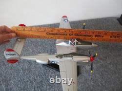 Us Army Air Force Wwii P-38j Lightning Fighter Jet Desk Top Model 1/40 Marge