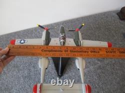 Us Army Air Force Wwii P-38j Lightning Fighter Jet Desk Top Model 1/40 Marge