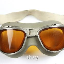 Us Army Air Forces Aaf An-6530 Flight Flying Goggles Pilot Amber Glasses 6530