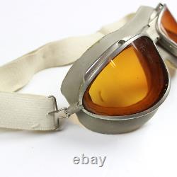 Us Army Air Forces Aaf An-6530 Flight Flying Goggles Pilot Amber Glasses 6530