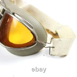 Us Army Air Forces Aaf An-6530 Flight Flying Goggles Pilot Amber Glasses 6530