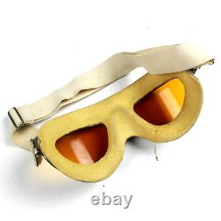 Us Army Air Forces Aaf An-6530 Flight Flying Goggles Pilot Amber Glasses 6530