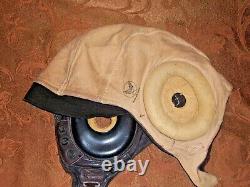 Us Army Air Forces Pilot's Type A-11 Leather Flying Helmet X-large Very Rare