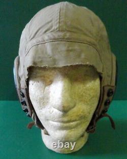 Us Army Air Forces Type An-h-15 Summer Flying Helmet- Rare Extra Large