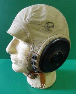 Us Army Air Forces Type An-h-15 Summer Flying Helmet- Rare Extra Large