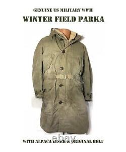 Us Military Wwii Cold Weather Winter Parka D-1 Army Air Force Alpaca Liner M Vgc